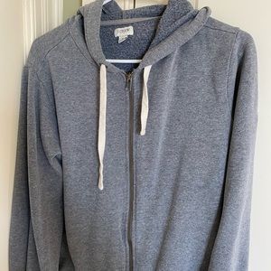 Jcrew Gray Zip up hoodie size large
